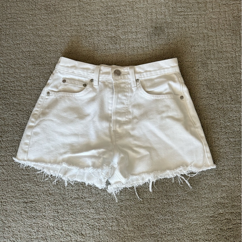 Reformation white jean shorts- size 23